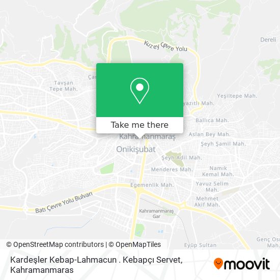 Kardeşler Kebap-Lahmacun . Kebapçı Servet map