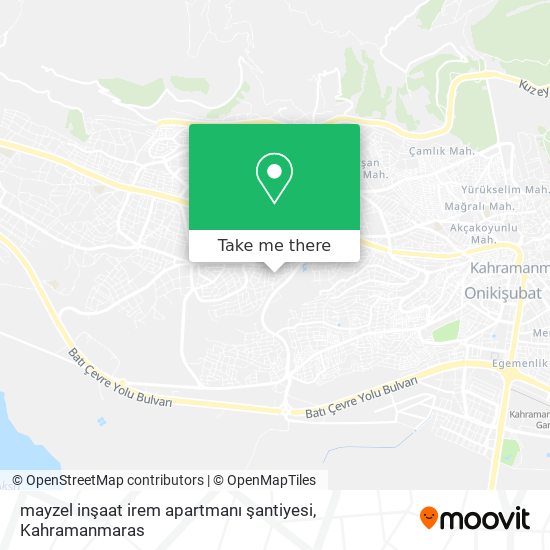 mayzel inşaat irem apartmanı şantiyesi map