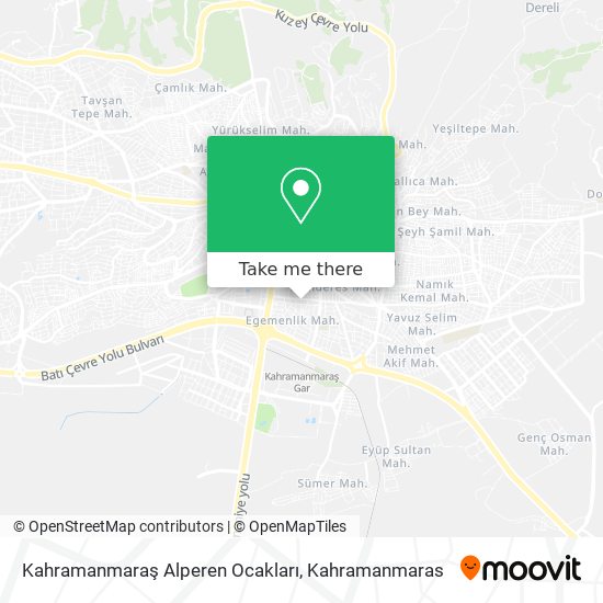 Kahramanmaraş Alperen Ocakları map