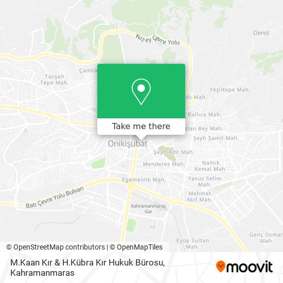 M.Kaan Kır & H.Kübra Kır Hukuk Bürosu map