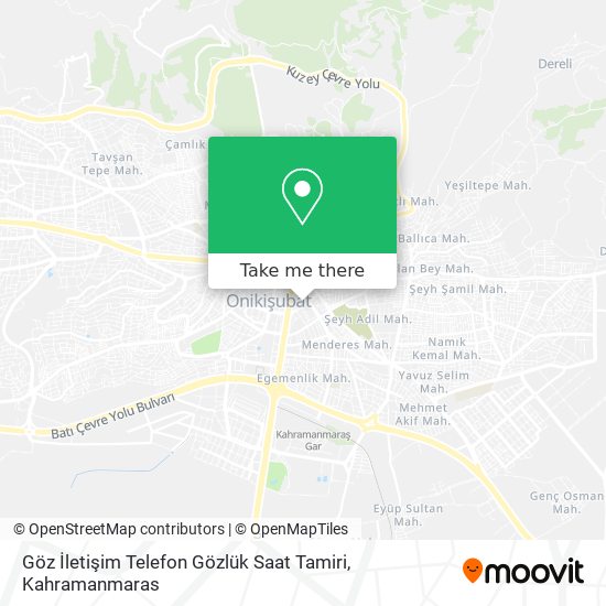 Göz İletişim Telefon Gözlük Saat Tamiri map