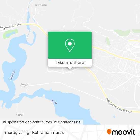 maraş valiliği map