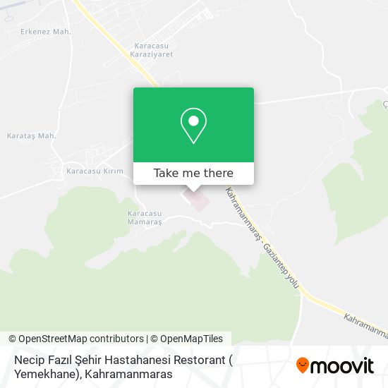 Necip Fazıl Şehir Hastahanesi  Restorant ( Yemekhane) map
