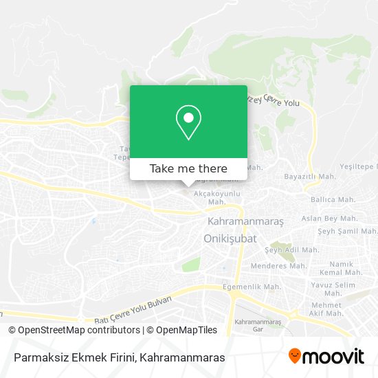 Parmaksiz Ekmek Firini map