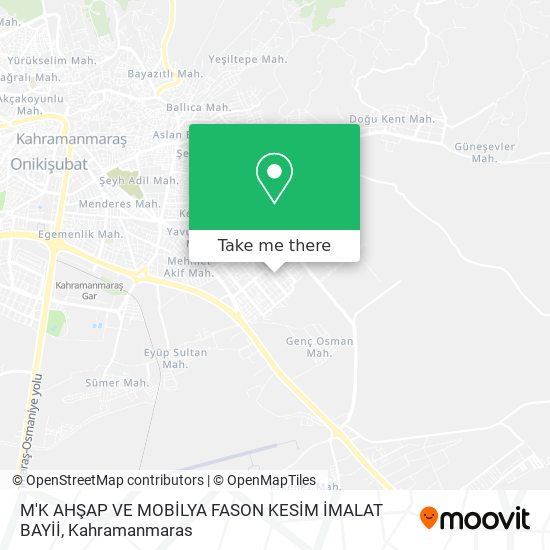 M'K AHŞAP VE MOBİLYA FASON KESİM İMALAT BAYİİ map