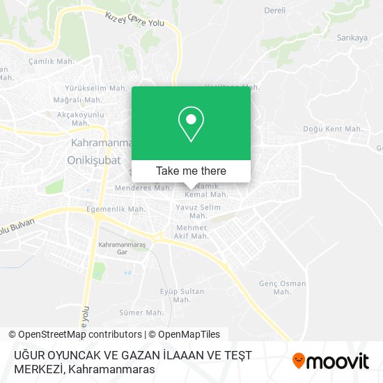 UĞUR OYUNCAK VE GAZAN İLAAAN VE TEŞT MERKEZİ map