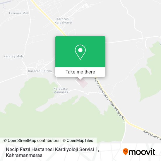 Necip Fazıl Hastanesi Kardiyoloji Servisi 1 map