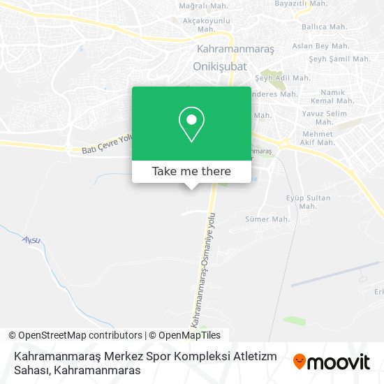 Kahramanmaraş Merkez Spor Kompleksi Atletizm Sahası map