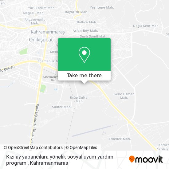 Kızılay yabancılara yönelik sosyal uyum yardım programı map