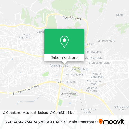 KAHRAMANMARAŞ VERGİ DAİRESİ map