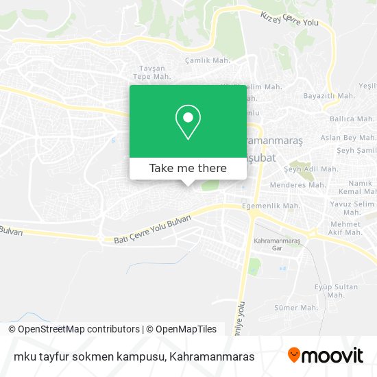 mku tayfur sokmen kampusu map