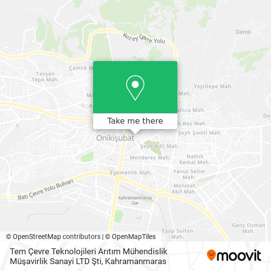 Tem Çevre Teknolojileri Arıtım Mühendislik Müşavirlik Sanayi LTD Şti map