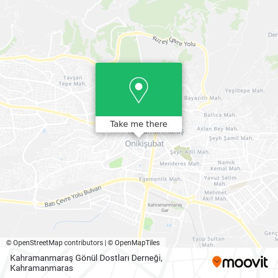 Kahramanmaraş Gönül Dostları Derneği map