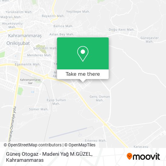 Güneş Otogaz - Madeni Yağ M.GÜZEL map