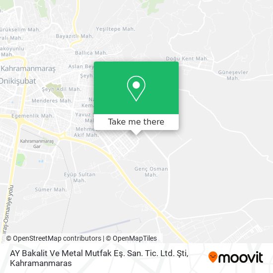 AY Bakalit Ve Metal Mutfak Eş. San. Tic. Ltd. Şti map