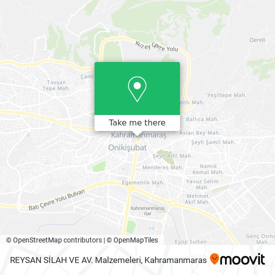 REYSAN SİLAH VE AV. Malzemeleri map