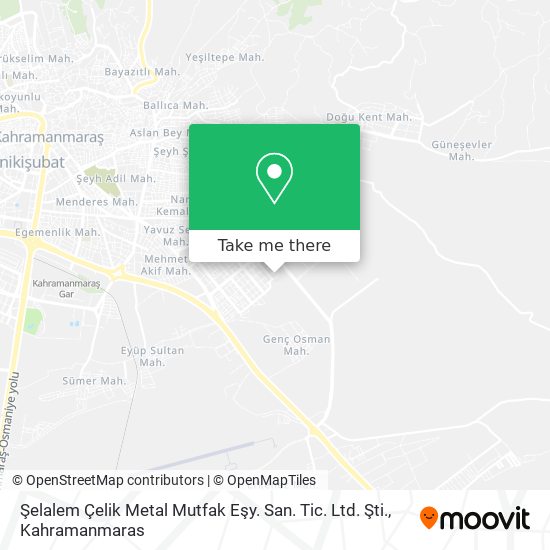 Şelalem Çelik Metal Mutfak Eşy. San. Tic. Ltd. Şti. map