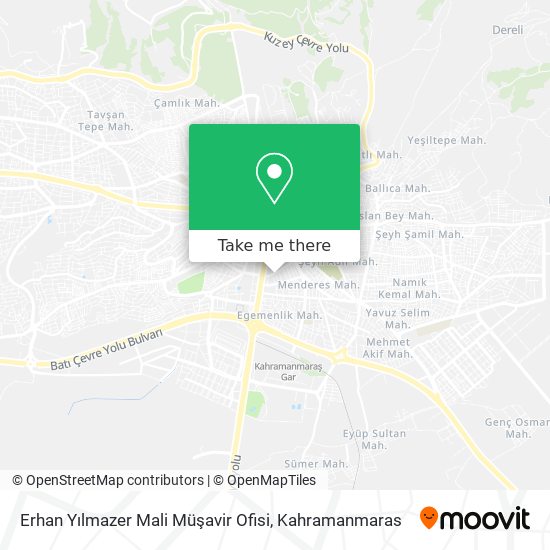 Erhan Yılmazer Mali Müşavir Ofisi map