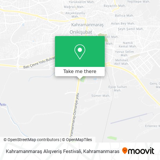 Kahramanmaraş Alışveriş Festivali map