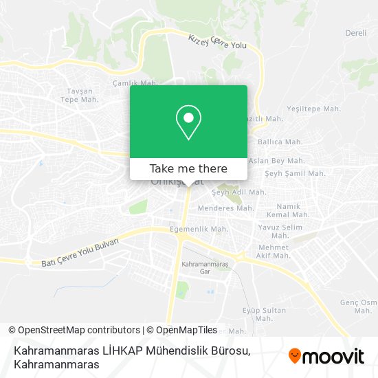 Kahramanmaras LİHKAP Mühendislik Bürosu map
