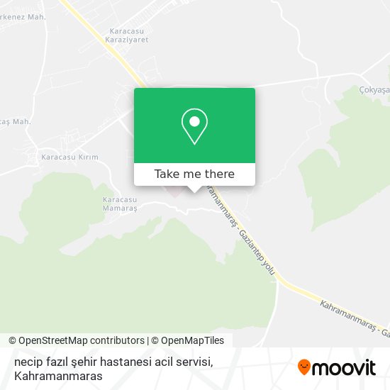 necip fazıl şehir hastanesi acil servisi map