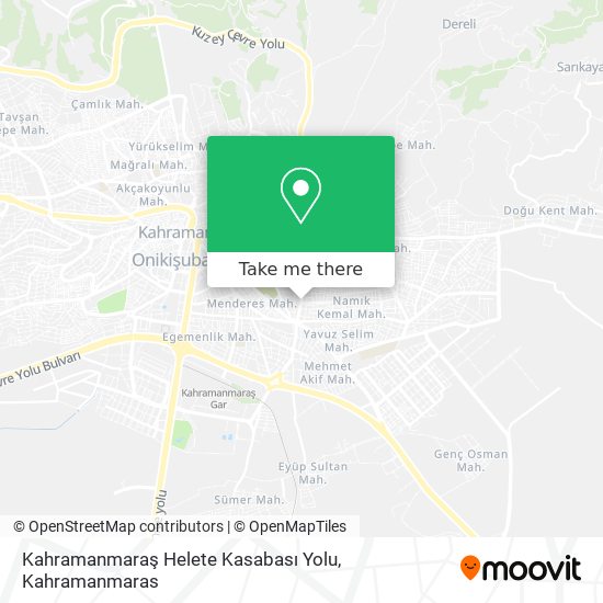 Kahramanmaraş Helete Kasabası Yolu map