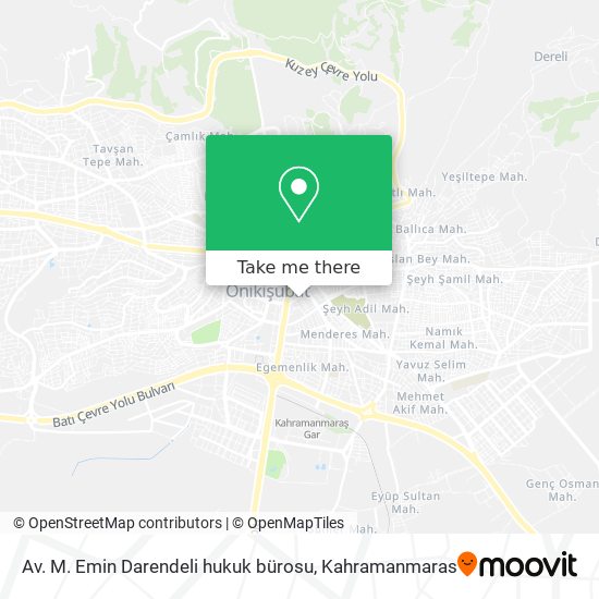 Av. M. Emin Darendeli hukuk bürosu map
