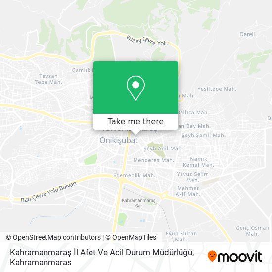 Kahramanmaraş İl Afet Ve Acil Durum Müdürlüğü map