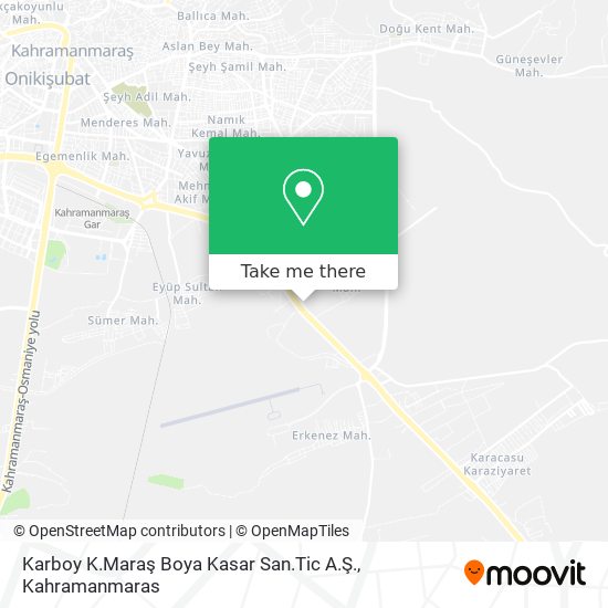 Karboy K.Maraş Boya Kasar San.Tic A.Ş. map