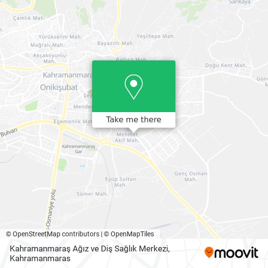 Kahramanmaraş Ağız ve Diş Sağlık Merkezi map