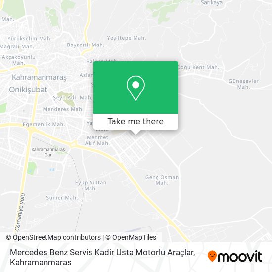 Mercedes Benz Servis Kadir Usta Motorlu Araçlar map