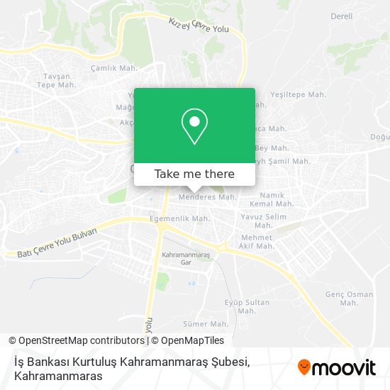 İş Bankası Kurtuluş Kahramanmaraş Şubesi map