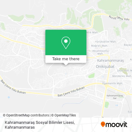 Kahramanmaraş Sosyal Bilimler Lisesi map