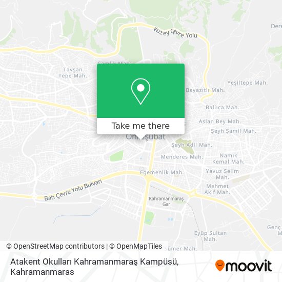 Atakent Okulları Kahramanmaraş Kampüsü map