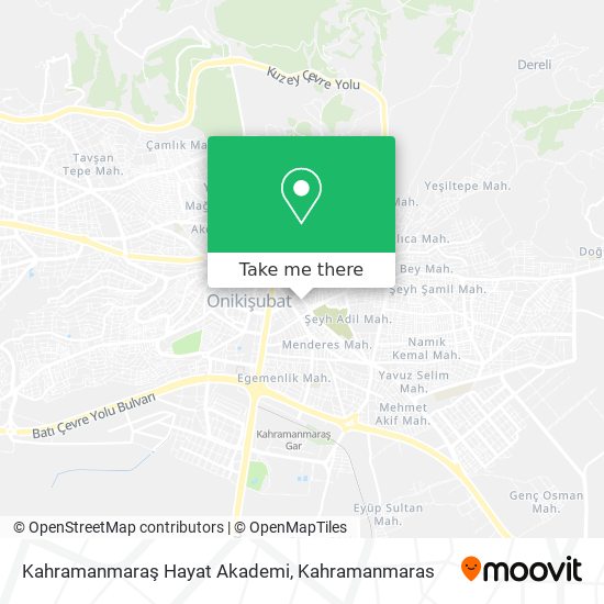 Kahramanmaraş Hayat Akademi map