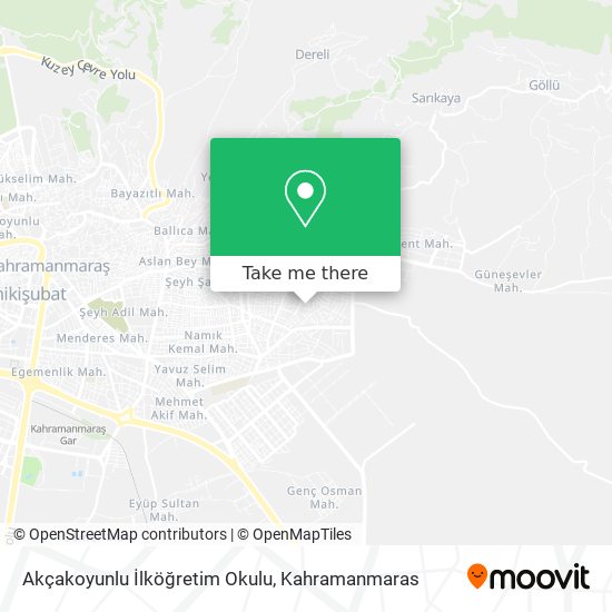 Akçakoyunlu İlköğretim Okulu map