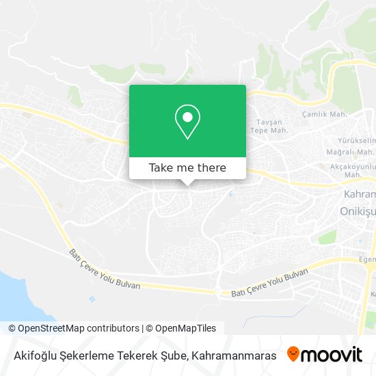 Akifoğlu Şekerleme Tekerek Şube map