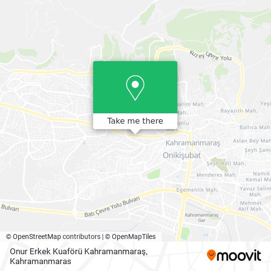 Onur Erkek Kuaförü Kahramanmaraş map