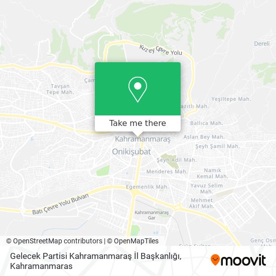 Gelecek Partisi Kahramanmaraş İl Başkanlığı map