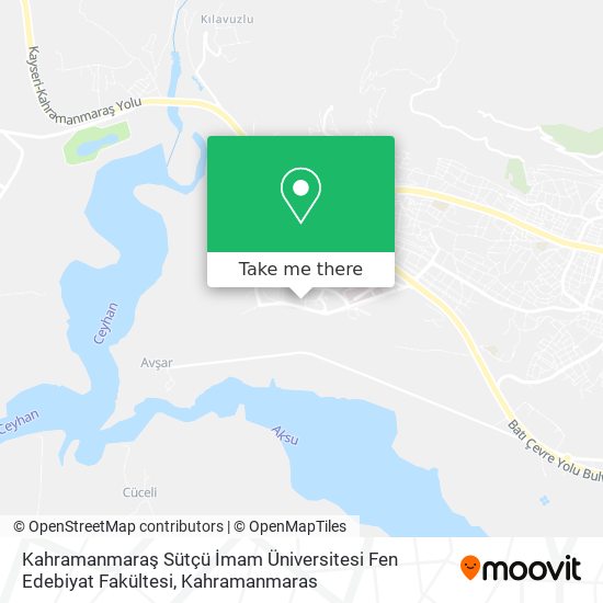 Kahramanmaraş Sütçü İmam Üniversitesi Fen Edebiyat Fakültesi map