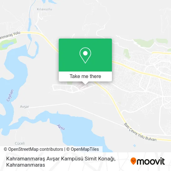 Kahramanmaraş Avşar Kampüsü Simit Konağı map