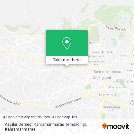 Aşçılar Derneği Kahramanmaraş Temsilciliği map