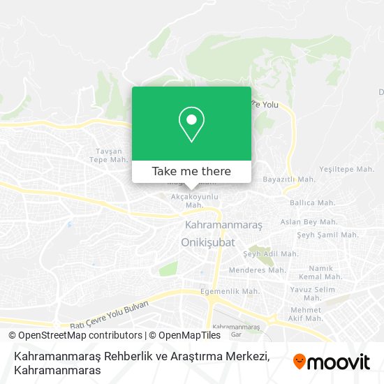 Kahramanmaraş Rehberlik ve Araştırma Merkezi map