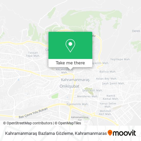 Kahramanmaraş Bazlama Gözleme map
