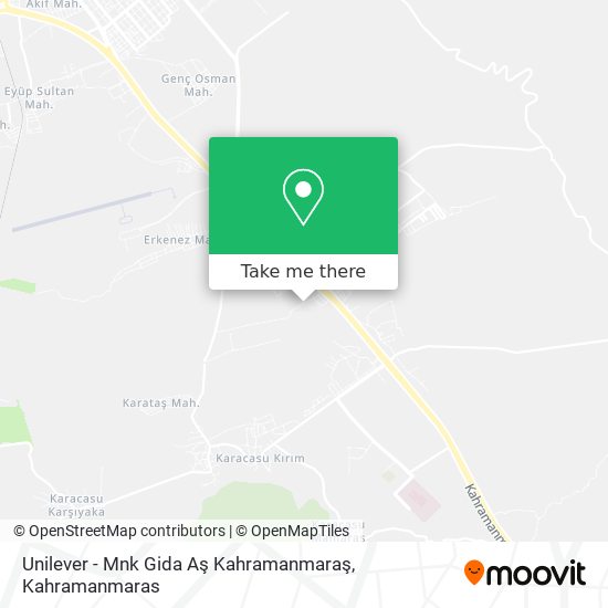 Unilever - Mnk Gida Aş Kahramanmaraş map