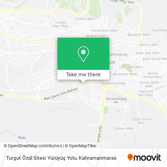 Turgut Özal Sitesi Yürüyüş Yolu map