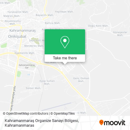 Kahramanmaraş Organize Sanayi Bölgesi map