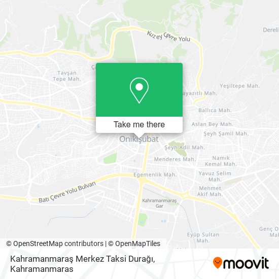 Kahramanmaraş Merkez Taksi Durağı map