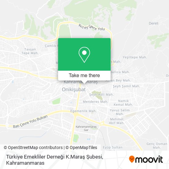 Türkiye Emekliler Derneği K.Maraş Şubesi map