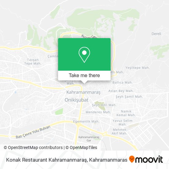 Konak Restaurant Kahramanmaraş map